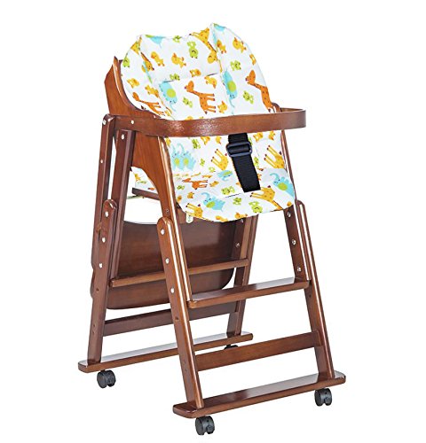 Twoworld Baby High Chair Seat Cushion Liner Mat Pad Cover and High Chair Straps (5 Point Harness) 1 Suit (Animal)...
