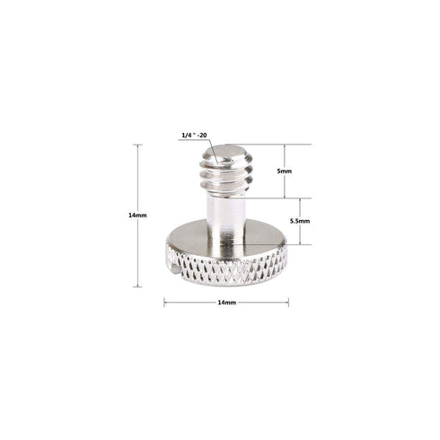 CAMVATE 1/4"-20 Slotted Screw for Camera Quick Release Plate (2 Pieces) - 2025...