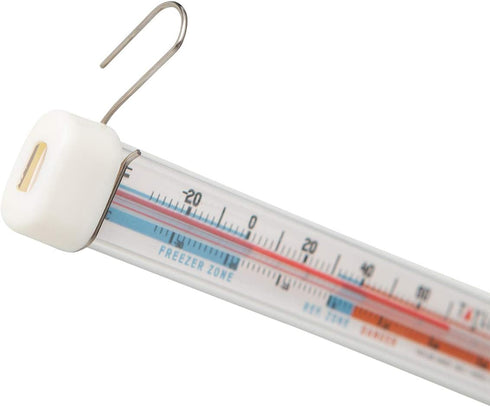 Taylor Kitchen Refrigerator/Freezer Kitchen Thermometer with Magnified Lens, Stainless Steel...