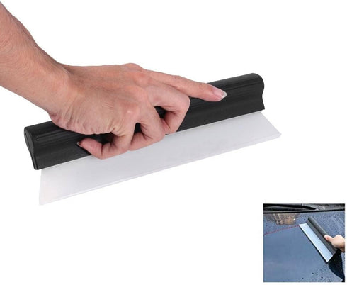 Car Water Blade, Automotive Wiper Blade Squeegee, Silicone Water Blade Quick Drying Wiper Blade Squeegee 10 Inch Black for Car Vehicle Windshield ...