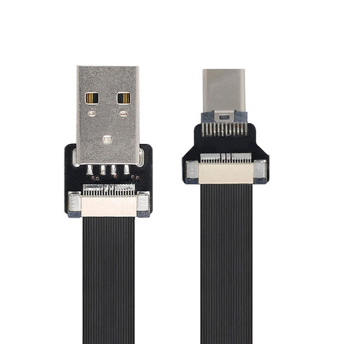 xiwai 2.0M USB 2.0 Type-A Male to USB-C Type-C Male Data Flat Slim FPC Cable for FPV & Disk & Phone...
