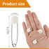 Diaper Pins, White Color Nappy Safety Pins Hold Clip Locking Cloth, Pack of 50...