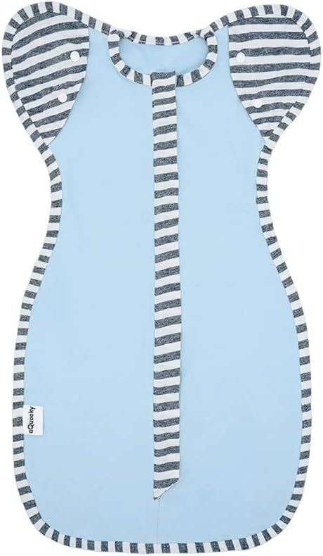 Baby Blanket Sack with Arms Free Design,Transition to Arms Free Wearable for Newborn Girl and Boy,Medium 3-6Months, Blue...