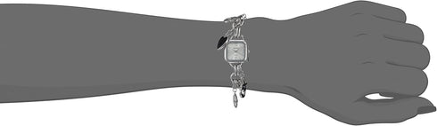 XOXO Women's XO7026 Silver Dial Silver-tone Charm Bracelet Watch...