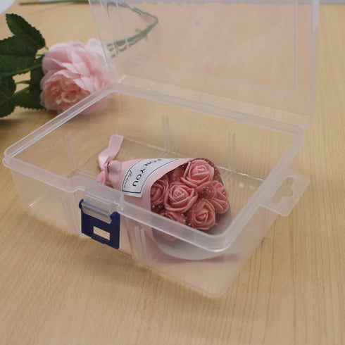 3pcs Clear Plastic Organizer Container Box, Containers Storage Box with Snap-Tight Closure Latch for Small Crafts,Jewelry Making & Sewing Crafts (...