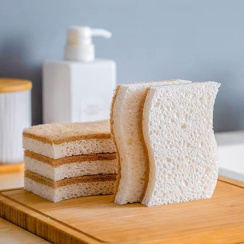 Graham & Ash Co Biodegradable Plant Based Cleaning Dishes Home Cleaning Eco- Friendly Kitchen Sponge (9), White...
