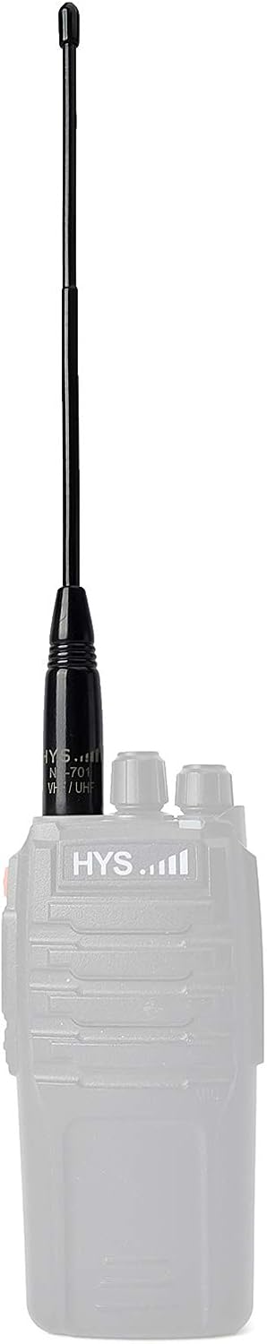HYS NA-701 SMA-Female Ham Radio Antenna Dual Band VHF UHF Walkie Talkie Replacement Antenna for Baofeng BF-888S BF-UV5R BF-UV82 GT-3 BF-F8HP Handh...
