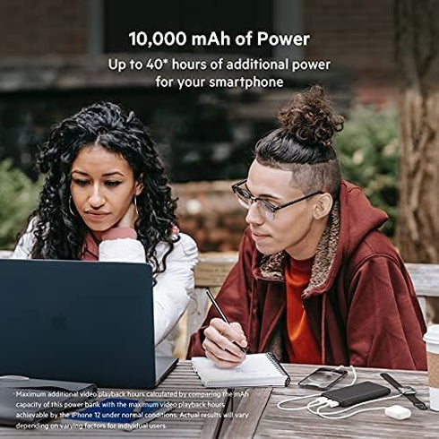 Belkin Power Bank, BoostCharge USB-C Portable Charger 10k w/ 1 USB-C Port and 2 USB-A Ports with USB-A to USB-C Cable for iPhone 15, 15 Plus, 15 P...