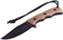 Compact Fixed Blade Knife Full Tang Short Knife Blade Wood Handle with Sheath Clip, Paracord for EDC Outdoor Camping Hiking Gift...