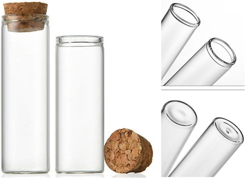 12Pcs 15ML 0.5OZ Mini Glass Bottles Small Tubes Jars Test Tube with Cork Stopper Wish Bottles Message Bottles Tiny Glass Vials Jars for DIY Craft ...