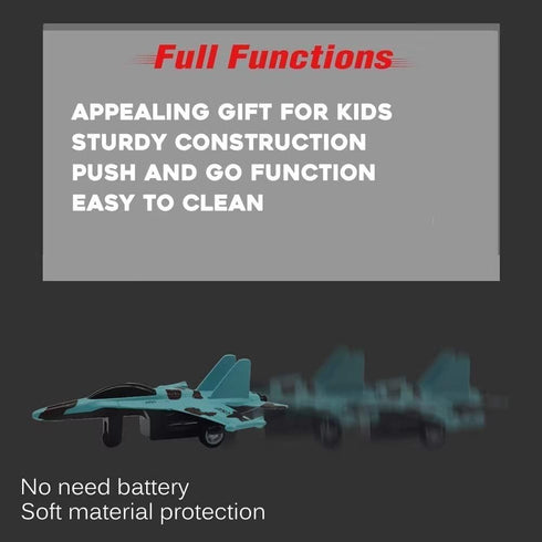 Pull Back Airplane Toy Set Die Cast Metal Military Themed Fighter Jets, Good for Kids Toy Set Collection - 4 Pcs (Blue)...