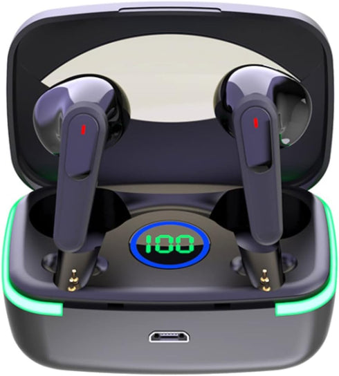 Wireless Bluetooth Earbuds, Bluetooth 5.3 Headphones with Charging Case,Built-in Mic Earphones Noise Cancelling Headphones,Light-Weight HD Stereo ...