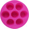 7 Cavity Silicone Air Fryer Muffin Pans Nonstick Brownie Cake Mold Round Pudding Cupcake Recipe Tray Bakeware, Rose...