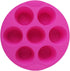 7 Cavity Silicone Air Fryer Muffin Pans Nonstick Brownie Cake Mold Round Pudding Cupcake Recipe Tray Bakeware, Rose...