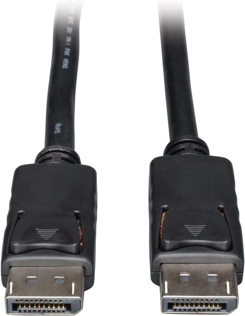 Tripp Lite DisplayPort Cable with Latches (M/M), DP to DP, 4K x 2K, 1-ft. (P580-001), Black...