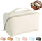 MINGRI Large Capacity Travel Cosmetic Bag for Women,Makeup Bag Travelling PU Leather Cosmetic Bag Waterproof,Multifunctional Storage Travel Toilet...