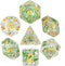 HD Polyhedral Dice Sets D&D Dice for Dungeon and Dragons RPG Role Playing Games MTG Pathfinder Table Top Games 7 Dice Set Green Flakes...
