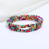 tenghong2021 3 Piece Waist Beads Chains Set Colorful Summer African Belly Chain Elastic Waist Beads for Weight Loss Body Chains Bikini Beads Jewel...