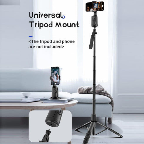 Auto Face Tracking Tripod, 360° Rotation Auto Tracking Phone Holder, No App Required, with Adjustable Lens Stable Base Phone Holder for Vlogs, Liv...