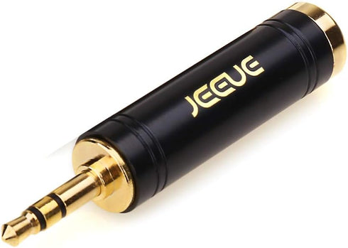 3.5mm(1/8") Male to 3.5mm(1/4") Female Headphones Adapter Pure Copper Jack Adaptor -Black......