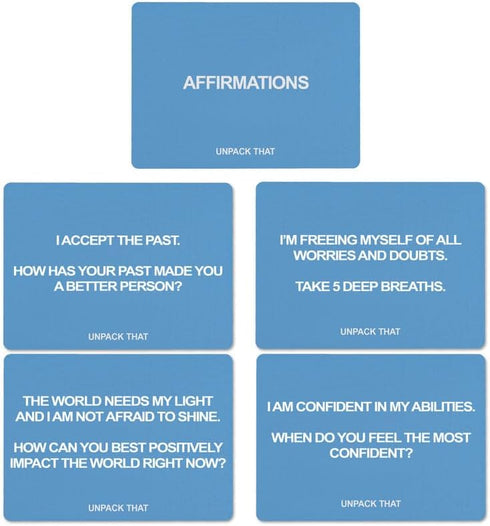 Affirmations Deck - Positive and Mindful Questions and Messages | Self Care Card Game for Families and Friends...
