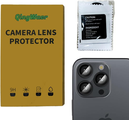 Camera Lens Protector for iPhone 15 Pro / 15 Pro Max, 3D Alloy Metal and Tempered Glass Camera Screen Protector, Full Coverage Protection, 1 Pack ...