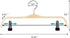 Wooden Pant Hangers, 5-Pack Light Weight Wood Skirt Hangers with Anti-Rust Hook and 2-Adjustable Clips...