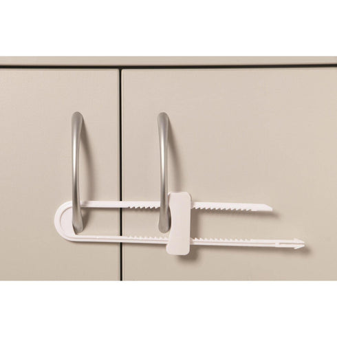 Dreambaby Sliding Cabinet Locks - Child Proof Cabinet Latches - For Kitchen, Bathroom Storage Doors Handles & Knobs - Suitable for Round & D-Shape...