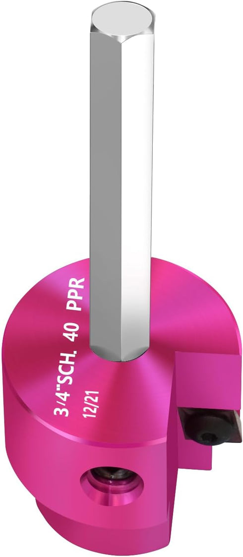 PVC Fitting Saver 3/4-Inch Head, PVC Pipe Reamer, PVC Socket Saver with 1/4-Inch Hex Shaft, PVC Reamer Plastic Pipe Fitting Reamer for Plumbing Sc...
