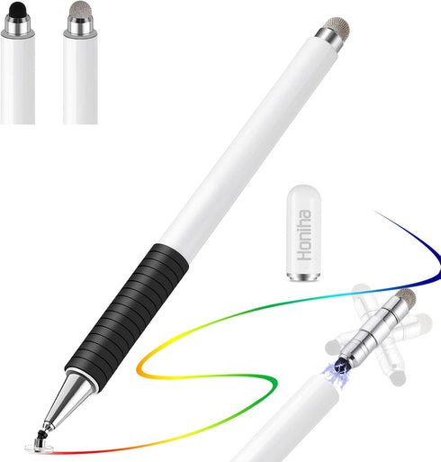 Stylus Pen for iPad, Honiha 3 in 1 Magnetic Stylus Pencil High Sensitivity Disc & Fiber & Rubber Tip Touch Screen Pen Universal Stylus for iPad iP...