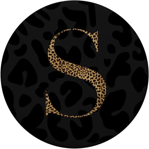 Leopard Cheetah Animal Print Alphabet Monogram with Letter S PopSockets PopGrip: Swappable Grip for Phones & Tablets PopSockets Adhesive PopGrip...