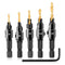 1/4 inch Hex Shank Countersink Drill Bit Power Tools Accessories for Plastic Metal Woodworking Tool by Power Drill 5Pcs/Set ?5/6/8/10/12#?...