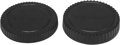 Haoge Camera Body Cap and Rear Lens Cap Cover Kit for Samsung NX Mount Camera Lens Such as NX1 NX5 NX10 NX20 NX30 NX200 NX210 NX300 NX300M NX500 N...