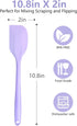 Purple Rubber Spatula for Kitchen Use, 10.8In Silicone Spatulas for Cooking Heat Resistant, Flexible Small kitchen Spatula for Kitchen Nonstick Co...