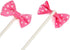 Bow Cupcake Toppers Children's Birthday Baby Shower Party Bow Dots Cupcake Toppers Cake Decoration Supplies Pack of 18...
