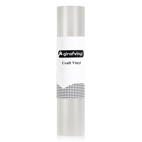 GIRAFVINYL Light Grey Vinyl Permanent 12" x 10ft, Matte Light Grey Adhesive Vinyl for DIY Crafts Mugs Glass Home and Car Decorations...