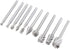 10pcs/set DIY Tree Root Carving 3mm Shank High Speed Steel Carpentry Handmade Electric Grinding Head Engraving Milling Cutter Rotary Burr Bit Set...