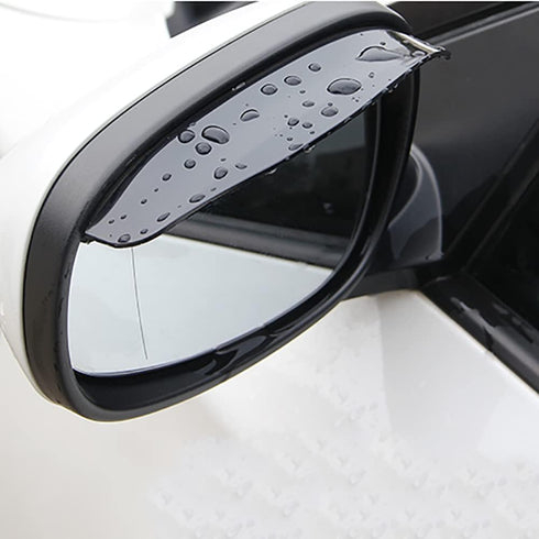 Universal Car Side Mirror Rain Guard 2 PCS Black Car Rear View Mirror Rain Covers ,Blind Spot Car Mirror 2 PCS White Round Adjustable Blind Spot M...