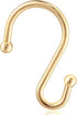 Gold Shower Curtain Rings Hooks, Set of 12 CHICTIE Decorative Shower Curtain Hooks, Premium Metal Rust Resistant S Shaped Hooks Hangers for Bathro...