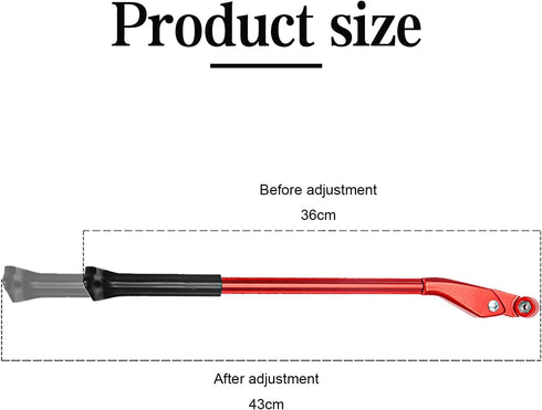 Adjustable Bicycle Kickstand, Rear Side Bike Stand,Adult Bike Kickstand Parking Rack, Black Bike Kickstand Fit for 24 26 27.5 29 inch Mountain Bik...