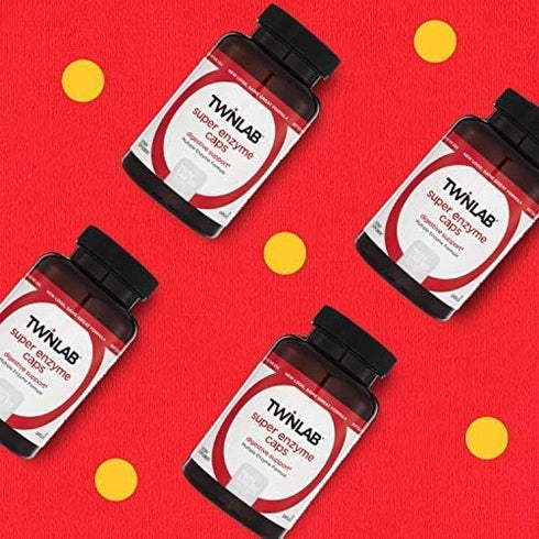 Twinlab Super Enzyme Caps - Constipation Supplement with Digestive Enzymes - 50 Capsules...