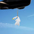 Cute Swing Duck Car Interior Accessories Decor, Swinging Rear View Mirror Hanging Ornament for Women Men Gift (White)...