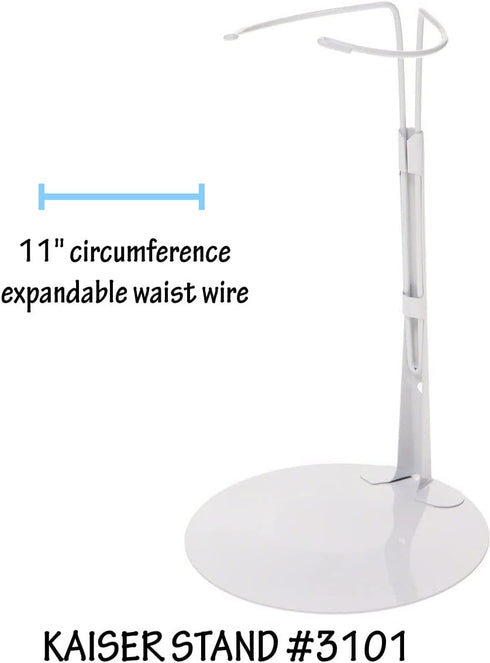 Kaiser Doll Stand 3101 - White Doll Stand for 15" to 20" chubby-waisted Dolls...