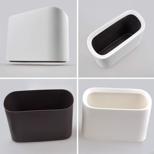 AYADA Tiny, Desk Mini Trash Can, Trash Bin, Waste Basket 1.5 L Desktop, Countertop, Makeup Tabletop Trash Can Little Cute Plastic (White)...