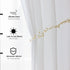 BUHUA White Sheer Curtains 63 Inches Long Rod Pocket Window Treatment Voile Panels 55" X 63" Length for Kitchen/Bedroom/Living Room Set of 2 Panel...