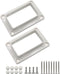 2PCS Qlvily 2" x 3 1/2" Slotted Handrail Bracket Kit, Vinyl Fence Brackets, Vinyl Fence Parts, Screws Included, White...