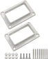 2PCS Qlvily 2" x 3 1/2" Slotted Handrail Bracket Kit, Vinyl Fence Brackets, Vinyl Fence Parts, Screws Included, White...