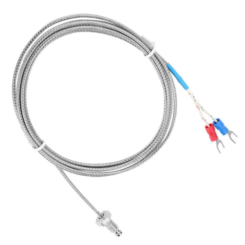 Thermocouple K Type, M6 Screw Fine Thread Type K Thermocouple Temperature Sensor Wire 0-400 1M/2M//4M/5M(2M)...
