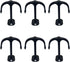 haowei Two Prong Ceiling Hooks 6 Pcs for Closet Top Hook,Robe Clothes Hook,Plant Hooks,Cup Hooks Bathroom Kitchen Cabinet Garage Zinc Alloy Hardwa...
