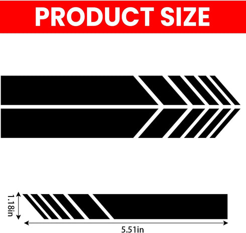 Car Rear View Mirror Stickers, 2Pcs Stripe Graphic PET Reflective Car Body DIY Decor Decals, Auto Exterior Accessories, Universal Side Mirror Deca...
